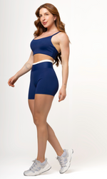 SET Aurora Short + Sport Bra Navy