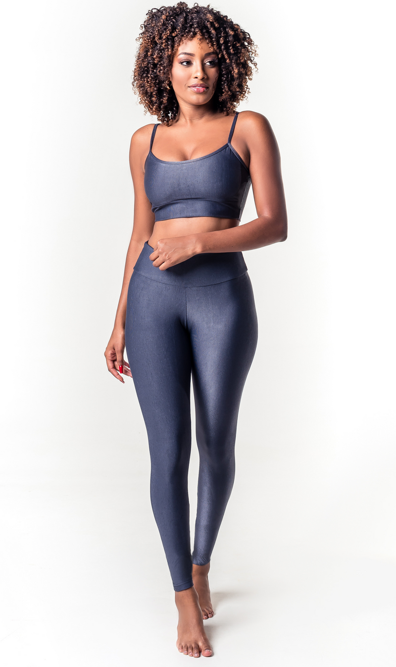 SET Legging + Sport Bra Essence Comfy Gray